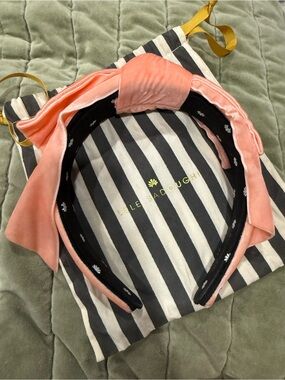Lele Sadoughi Blush Shirley Velvet Bow Headband